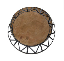Load image into Gallery viewer, Round Handmade Wrought Iron Wedge Coffee Table
