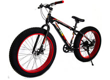 Load image into Gallery viewer, Large Tire Heavy Duty Fat Wheel Mountain Bike (Premium Red &amp; Black Bicycle)

