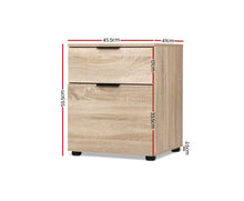 Load image into Gallery viewer, 2 Drawer Filing Cabinet Office Shelves Storage Drawers Cupboard Wood File Home
