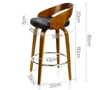 Load image into Gallery viewer, Set of 2 Wooden Bar Stools
