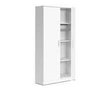 Load image into Gallery viewer, 2 Door 180cm Wardrobe Closet Storage Cabinet Kitchen Organiser White
