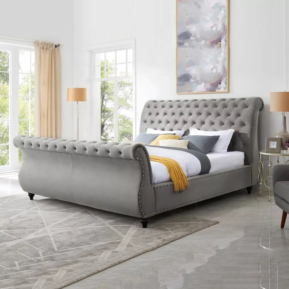 Bronwood upholstered deals low profile bed