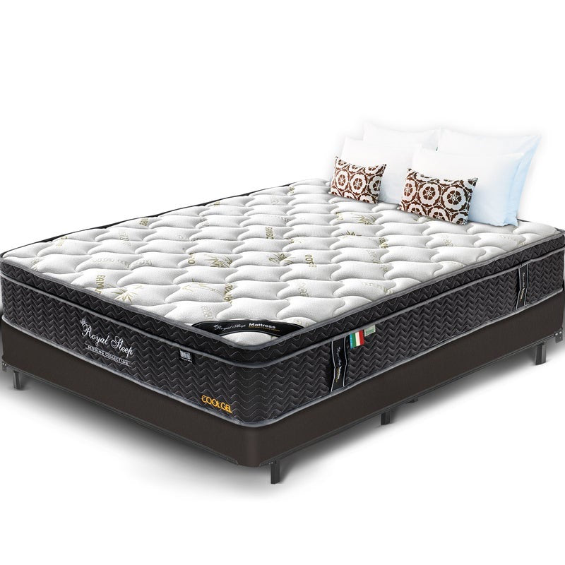 Double Mattress Euro Top 9 Zone Pocket Spring Cool Gel Bamboo